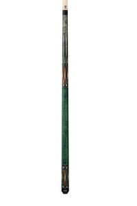 Pure X Green & Grey Stain Maple with Malachite/Thuya Burl Wrapless Cue , HXT107 Purex Technology Pool Cue (Copy)